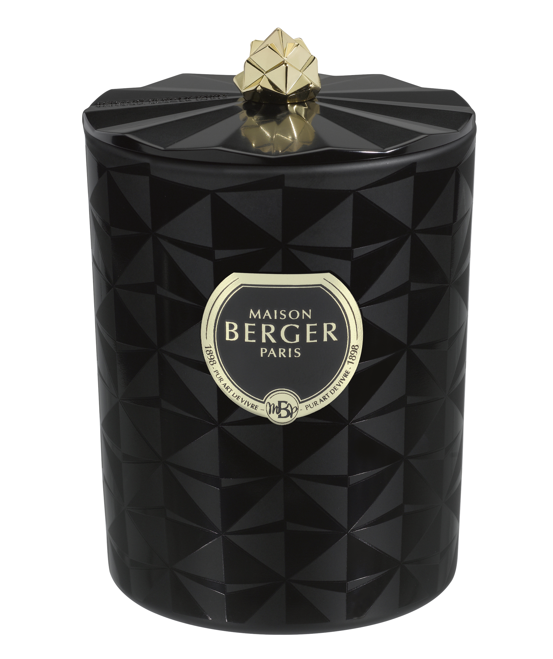 Аромасвеча "Кали" черная с ароматом "Ванильное Великолепие" 240гр Maison Berger