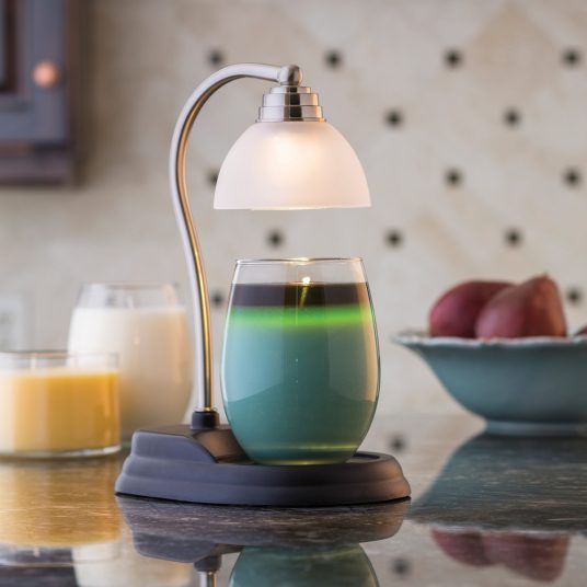 Аромалампа для аромасвечи "Аврора" белый никель Candle Warmers