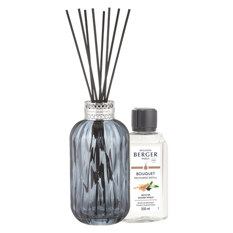 Аромадиффузор "Квинтэссенция" голубой с ароматом "Золотая Пшеница" 200мл Maison Berger