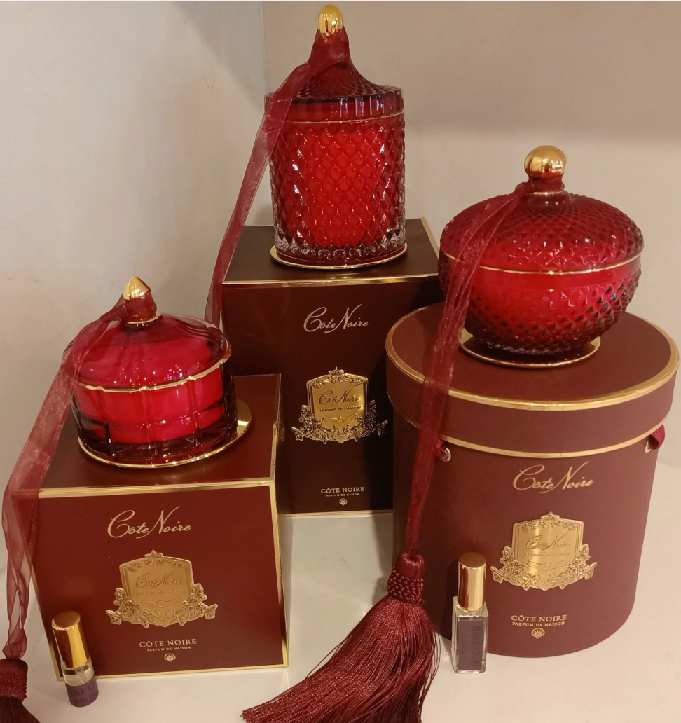 Аромасвеча Grand Red Art Deco "Удовая Роза" 500гр Cote Noire