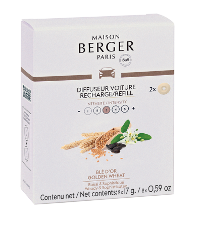 Аромат для автомобильной клипсы "Золотая пшеница" 2шт Maison Berger